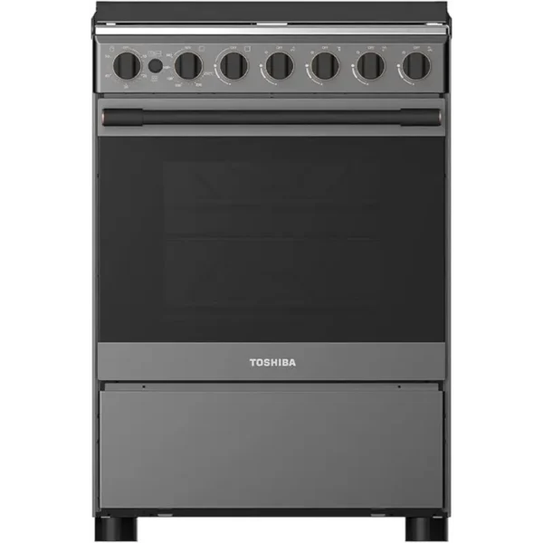 Toshiba 4 Gas Burners Gas Cooking with FFD Stainless Steel Top And Front - Grey sliver side TBA-24BMG4G089KS