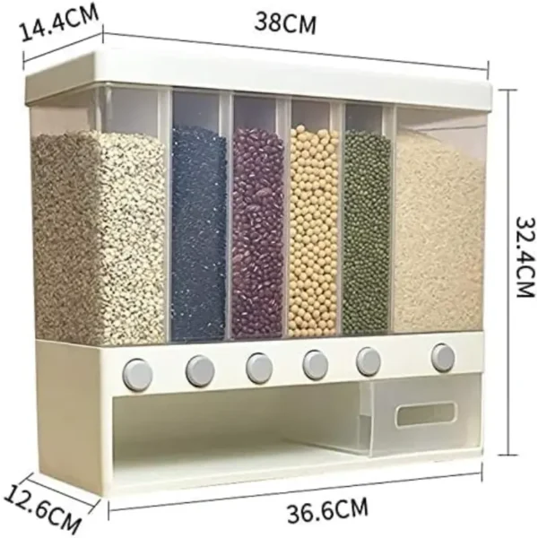 Storage Container Countertop Rice & other Grains for Kitchen 2L