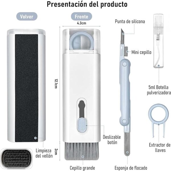 7 in 1 Electronics Cleaner Kit, Headphone Cleaning Kit, Keyboard Cleaner, Portable Cleaning Brush Cleaning Pen for All Types of Electronics