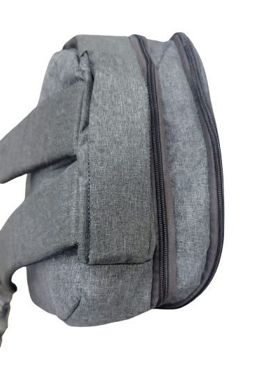 Shoulder Backpack with 3 Compartment, Laptop storage, Double Straps, Grey