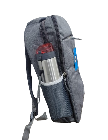 Shoulder Backpack with 3 Compartment, Laptop storage, Double Straps, Grey