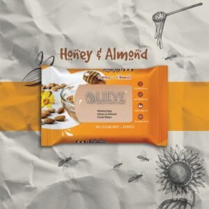 LIEVE safety with care wipes refreshment moisturizing Honey & Almond facial wipe